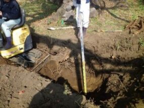 ⑤深さ1.5mまで根系は少ない